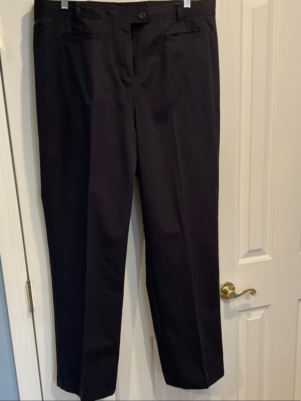Lands End Classic Straight-Leg Cotton Pants in Navy